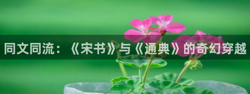 樱桃小：同文同流：《宋书》与《通典》的奇幻穿越